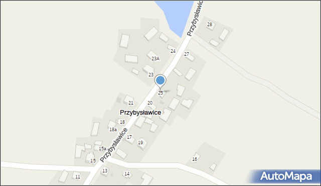 Przybysławice, Przybysławice, 25, mapa Przybysławice