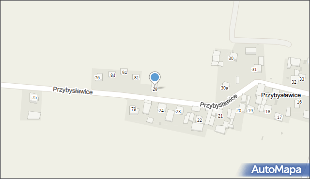 Przybysławice, Przybysławice, 29, mapa Przybysławice