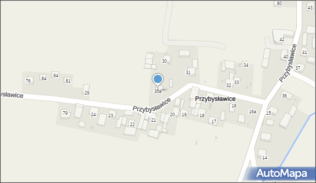 Przybysławice, Przybysławice, 30a, mapa Przybysławice