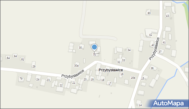 Przybysławice, Przybysławice, 31, mapa Przybysławice