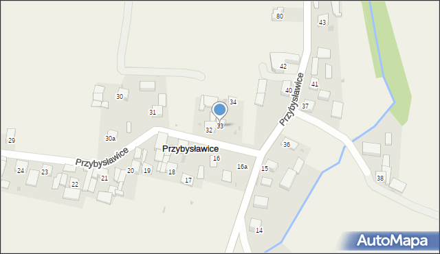 Przybysławice, Przybysławice, 33, mapa Przybysławice