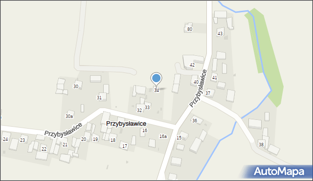 Przybysławice, Przybysławice, 34, mapa Przybysławice