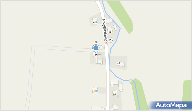 Przybysławice, Przybysławice, 45, mapa Przybysławice