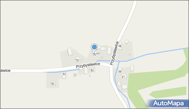 Przybysławice, Przybysławice, 51, mapa Przybysławice