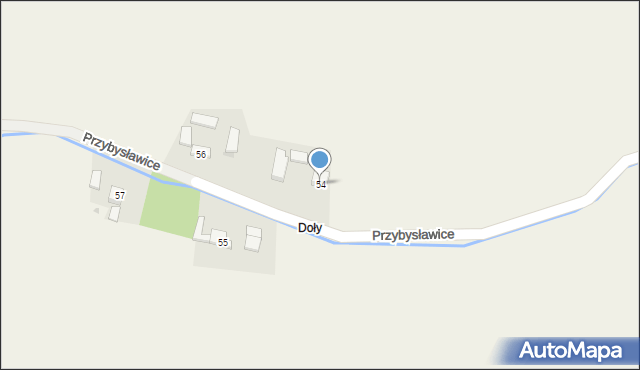 Przybysławice, Przybysławice, 54, mapa Przybysławice