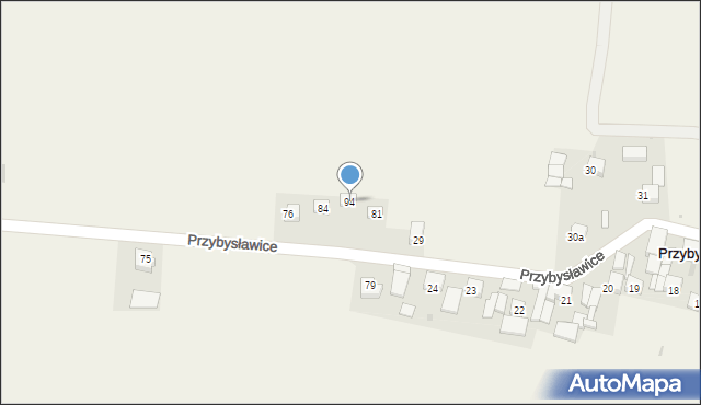 Przybysławice, Przybysławice, 94, mapa Przybysławice