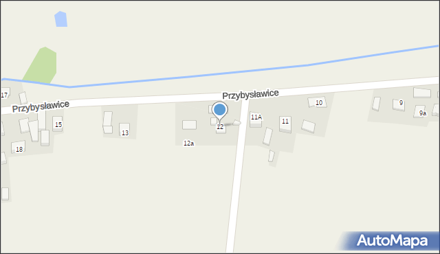 Przybysławice, Przybysławice, 12, mapa Przybysławice