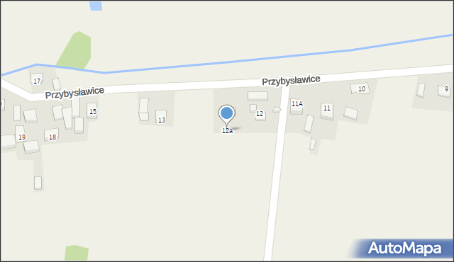 Przybysławice, Przybysławice, 12a, mapa Przybysławice