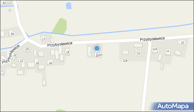 Przybysławice, Przybysławice, 13, mapa Przybysławice