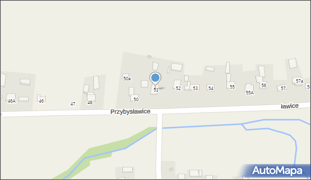 Przybysławice, Przybysławice, 51, mapa Przybysławice