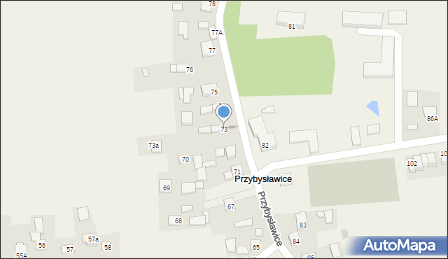 Przybysławice, Przybysławice, 73, mapa Przybysławice