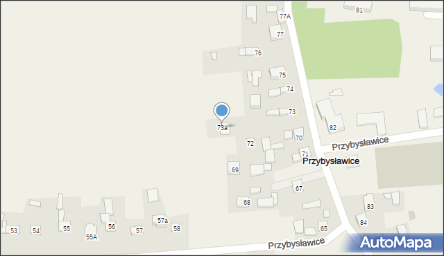 Przybysławice, Przybysławice, 73a, mapa Przybysławice