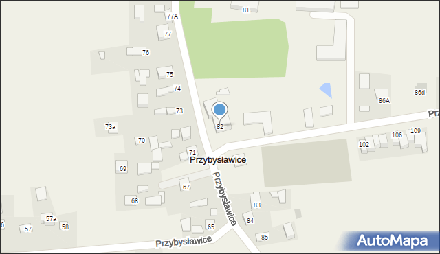 Przybysławice, Przybysławice, 82, mapa Przybysławice