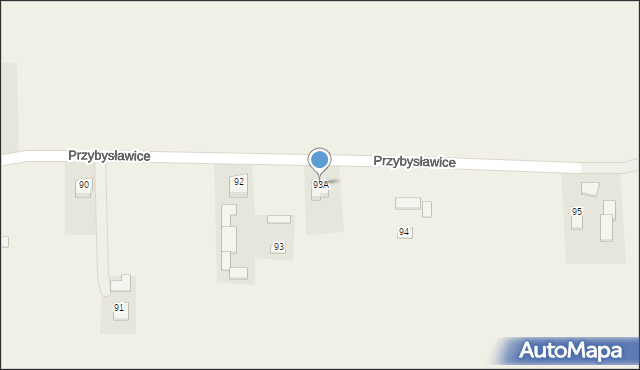 Przybysławice, Przybysławice, 93A, mapa Przybysławice