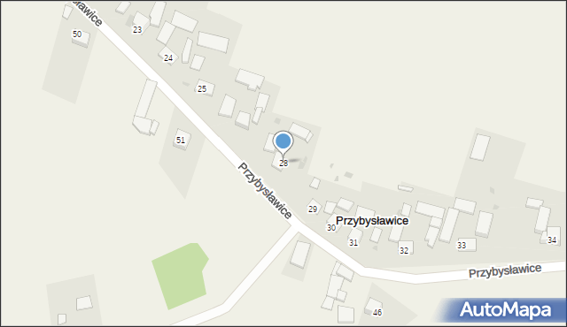 Przybysławice, Przybysławice, 28, mapa Przybysławice