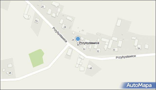 Przybysławice, Przybysławice, 30, mapa Przybysławice