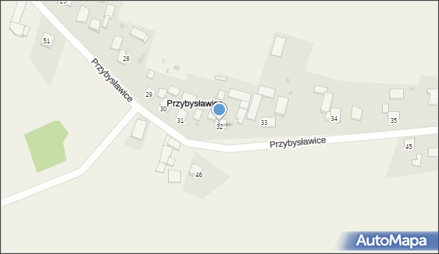 Przybysławice, Przybysławice, 32, mapa Przybysławice