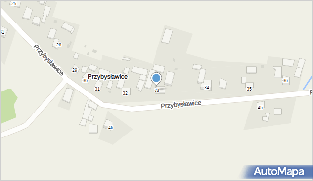 Przybysławice, Przybysławice, 33, mapa Przybysławice