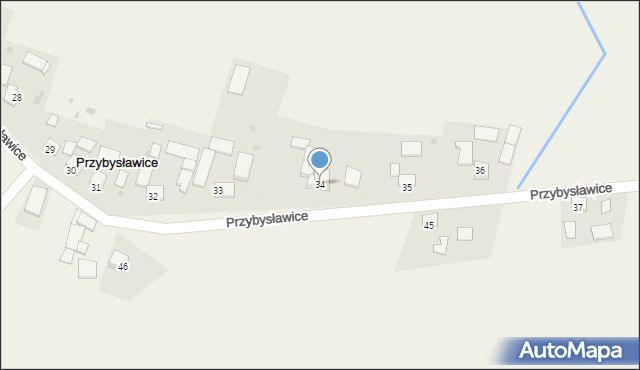 Przybysławice, Przybysławice, 34, mapa Przybysławice