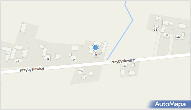 Przybysławice, Przybysławice, 36, mapa Przybysławice