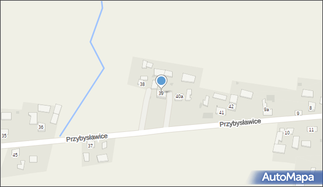 Przybysławice, Przybysławice, 39, mapa Przybysławice