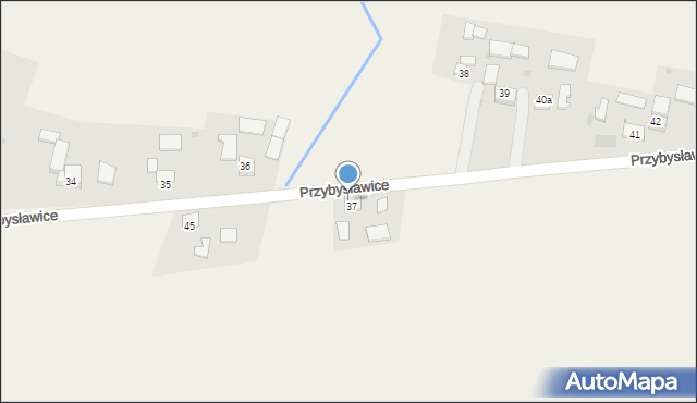 Przybysławice, Przybysławice, 40, mapa Przybysławice