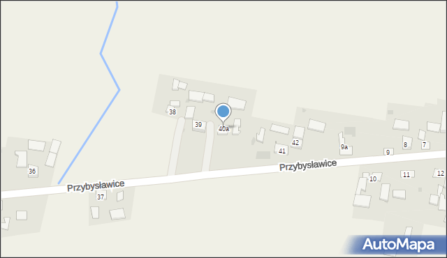 Przybysławice, Przybysławice, 40a, mapa Przybysławice