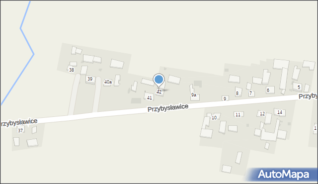 Przybysławice, Przybysławice, 42, mapa Przybysławice