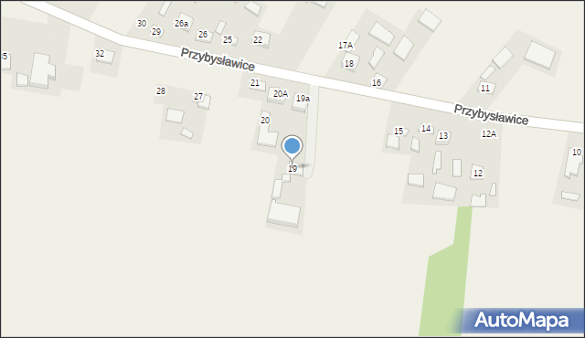 Przybysławice, Przybysławice, 19, mapa Przybysławice