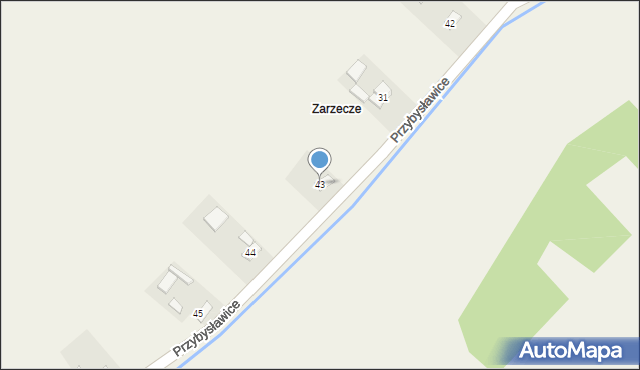 Przybysławice, Przybysławice, 43, mapa Przybysławice