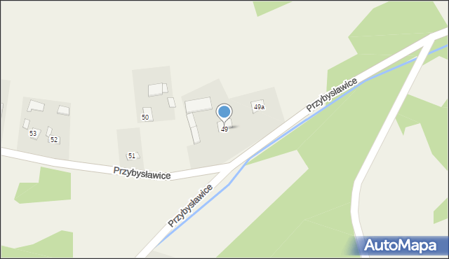 Przybysławice, Przybysławice, 49, mapa Przybysławice