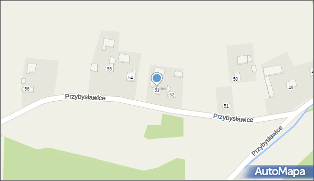 Przybysławice, Przybysławice, 53, mapa Przybysławice