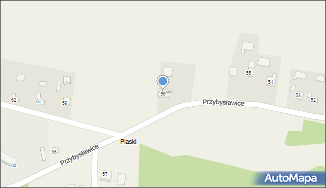 Przybysławice, Przybysławice, 56, mapa Przybysławice