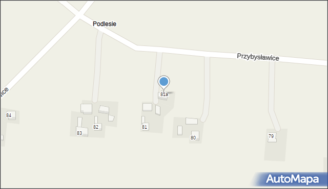 Przybysławice, Przybysławice, 81a, mapa Przybysławice