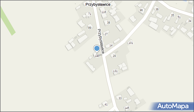 Przybysławice, Przybysławice, 140, mapa Przybysławice