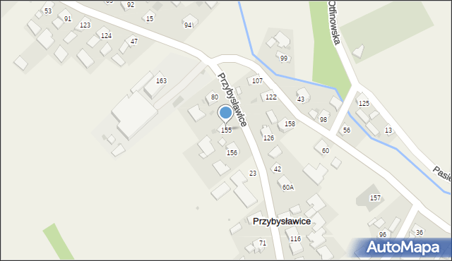 Przybysławice, Przybysławice, 155, mapa Przybysławice