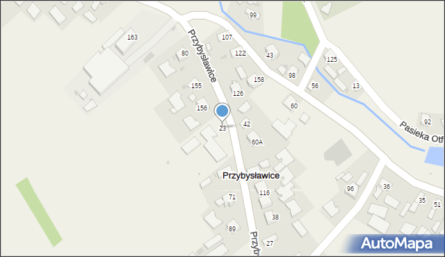 Przybysławice, Przybysławice, 23, mapa Przybysławice