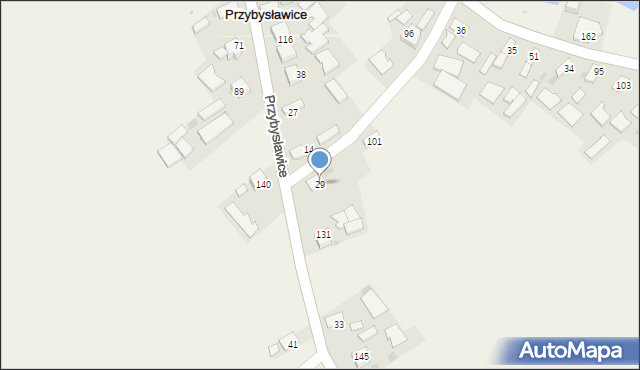 Przybysławice, Przybysławice, 29, mapa Przybysławice