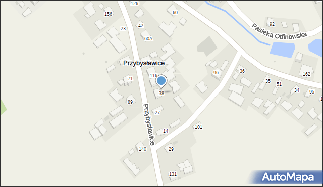 Przybysławice, Przybysławice, 38, mapa Przybysławice