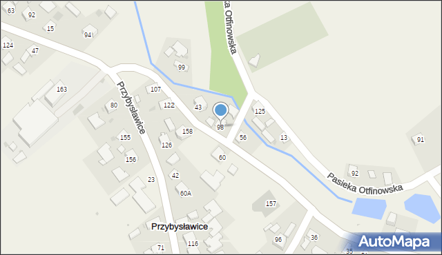 Przybysławice, Przybysławice, 98, mapa Przybysławice