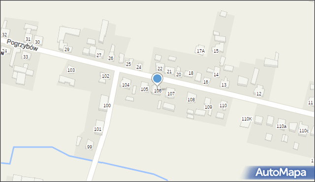 Przybysławice, Przybysławice, 106, mapa Przybysławice