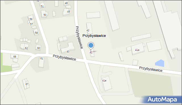 Przybysławice, Przybysławice, 41, mapa Przybysławice