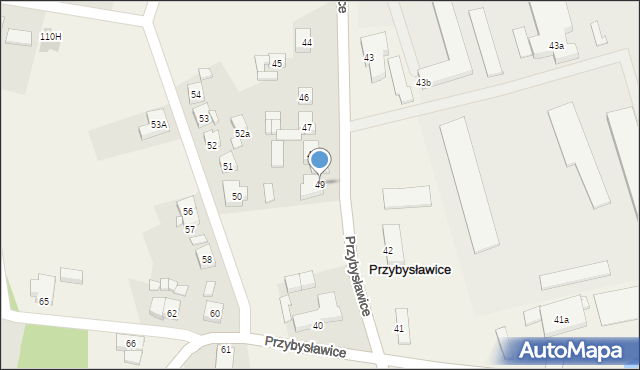 Przybysławice, Przybysławice, 49, mapa Przybysławice