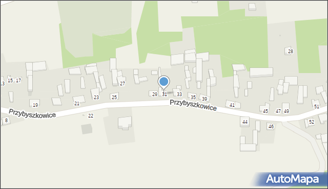 Przybyszew, Przybyszkowice, 31, mapa Przybyszew