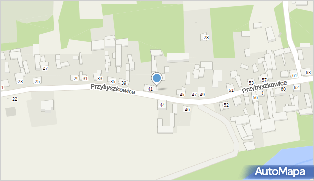 Przybyszew, Przybyszkowice, 43, mapa Przybyszew