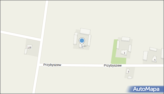 Przybyszew, Przybyszew, 2, mapa Przybyszew