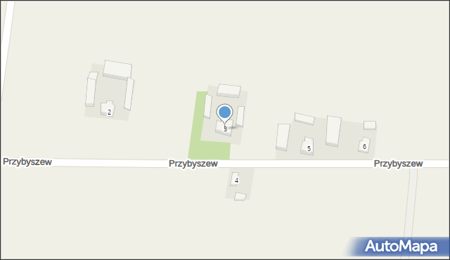 Przybyszew, Przybyszew, 3, mapa Przybyszew