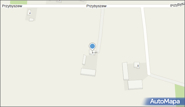 Przybyszew, Przybyszew, 7, mapa Przybyszew