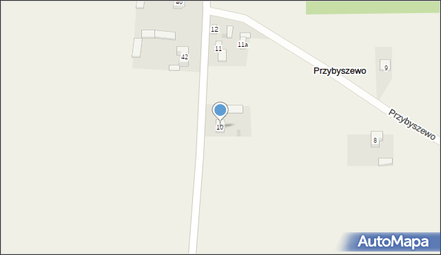 Przybyszewo, Przybyszewo, 10, mapa Przybyszewo