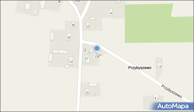 Przybyszewo, Przybyszewo, 11a, mapa Przybyszewo